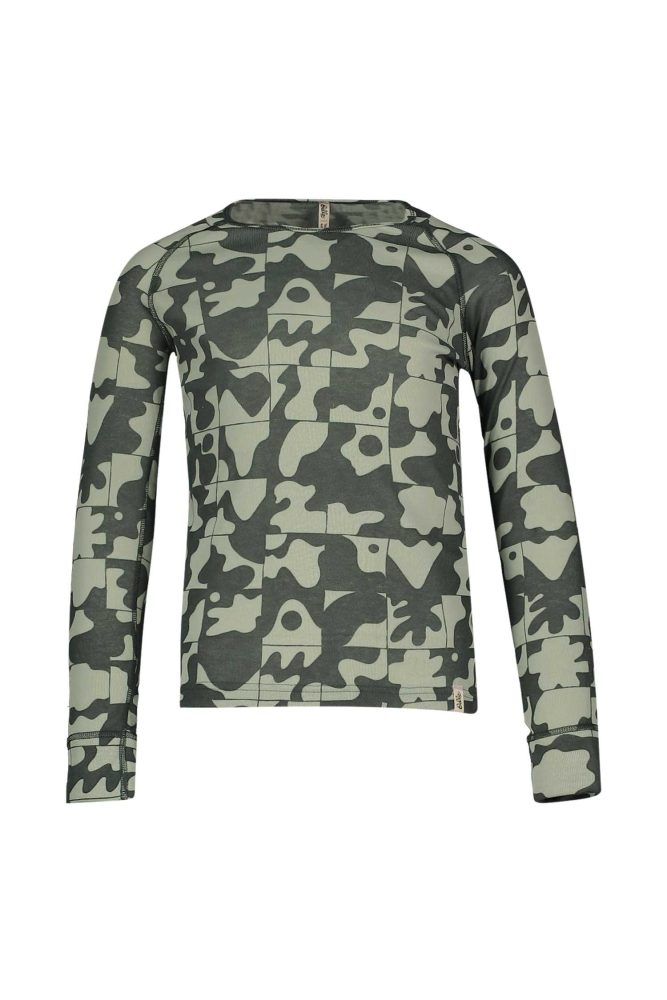 Odlo Active Warm Graphic Base Layer Shirt für Kinder - Wandern, Ski & Snow - grün, 128