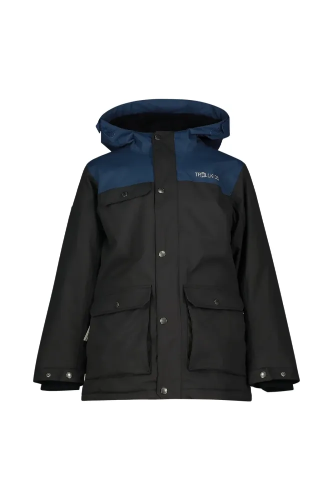 Trollkids Gudvangen Kinder Outdoorjacke Schwarz, , Größe: 152