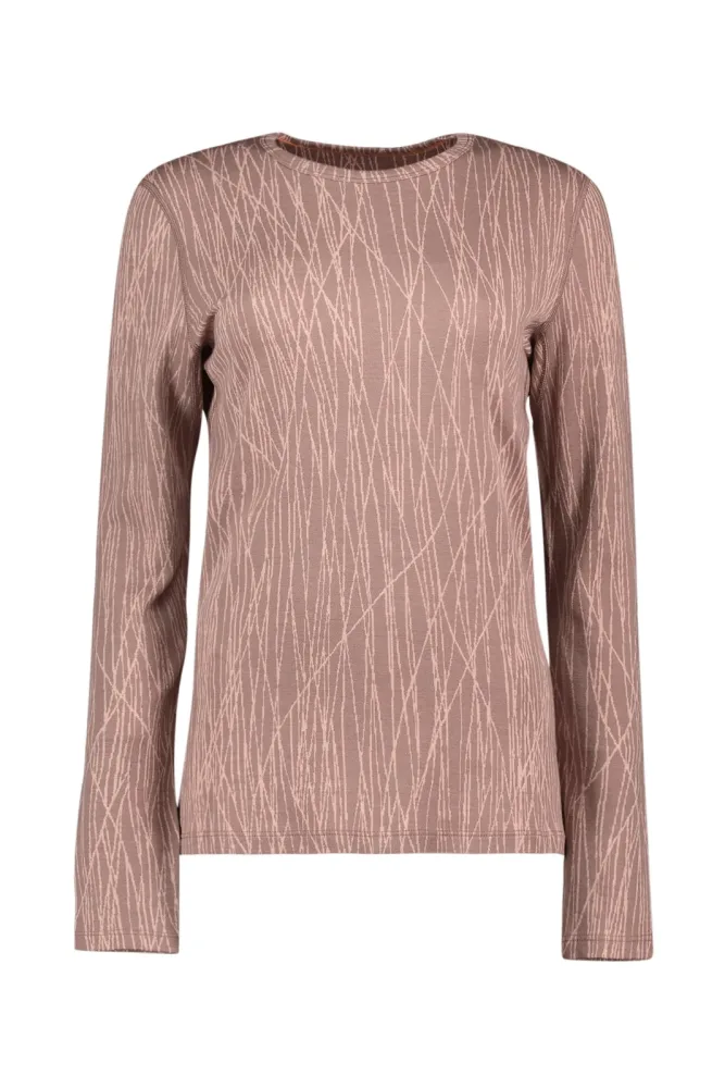icebreaker Merino 260 Vertex Delta Lines Damen Thermo Longsleeve Rosa, Damen, Größe: S