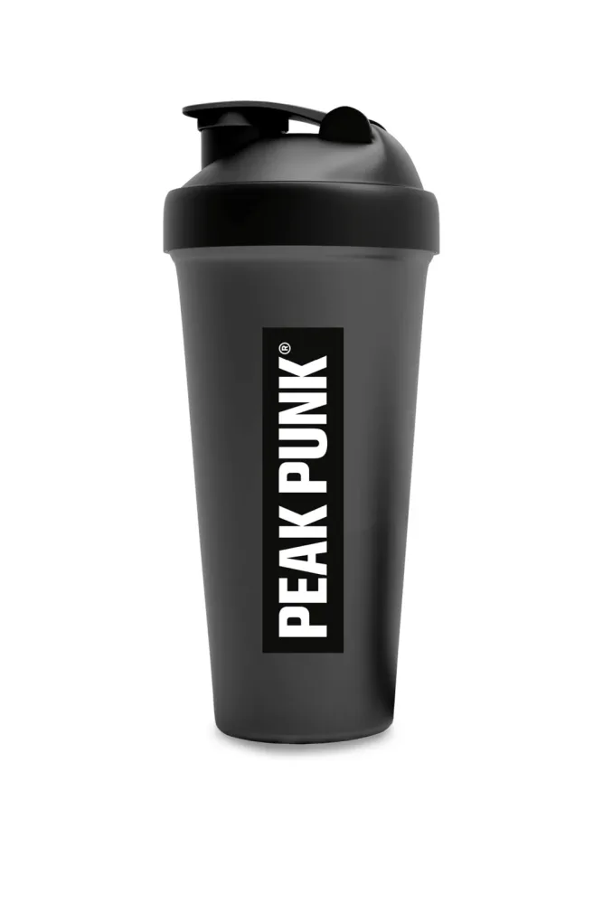 PEAK PUNK Biobased Protein Shaker - Clearblack 600ml (1 Stk)