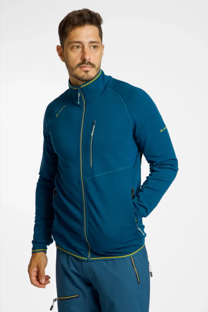 RADYS R4 Merino Fleece Herren Midlayer Türkis, Herren, Größe: L