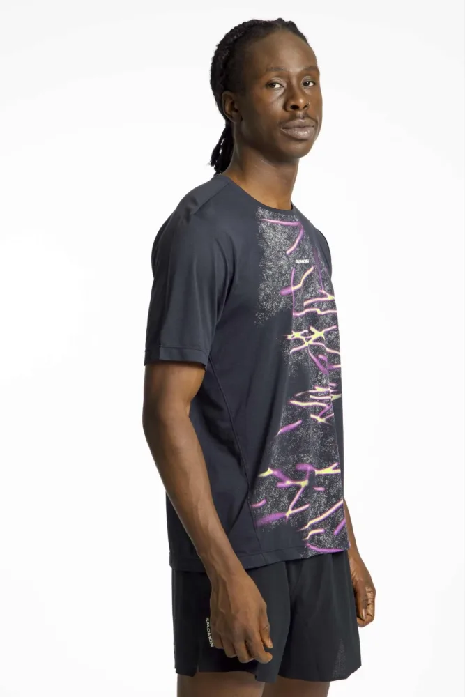Salomon Shakeout Core Graphic Herren T-Shirt Schwarz, Herren, Größe: M