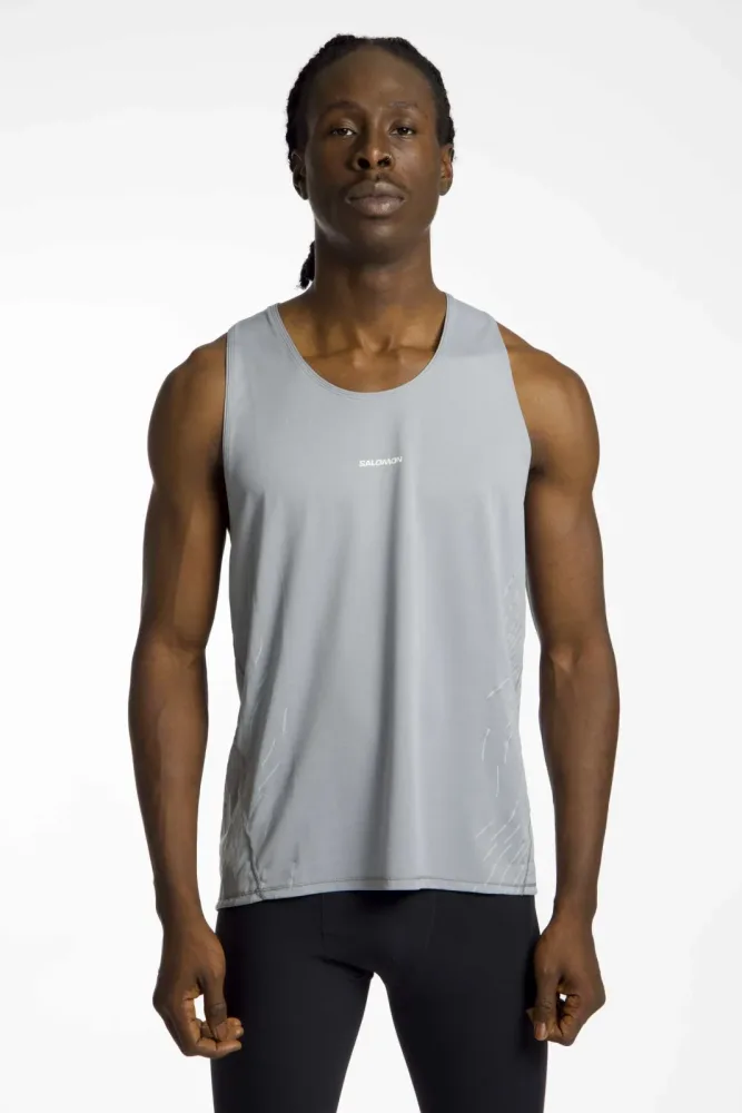 Salomon Sense Aero Herren Tanktop Grau, Herren, Größe: S