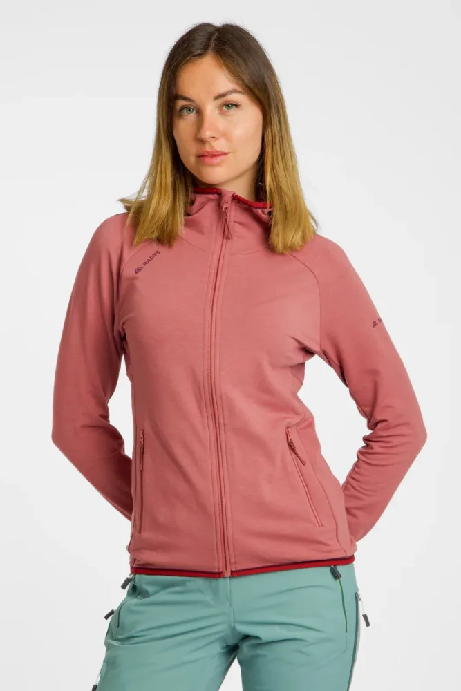 RADYS R4 Stretchfleece Hoodie Damen Midlayer Rosa, Damen, Größe: M