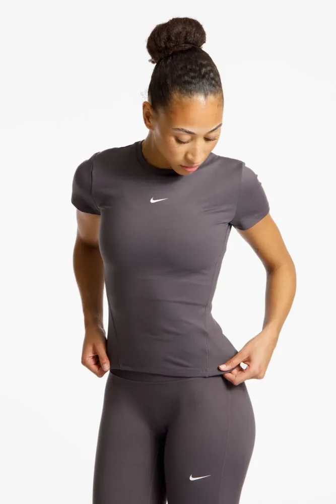 Nike One Dri-FIT Damen T-Shirt Grau, Damen, Größe: XL