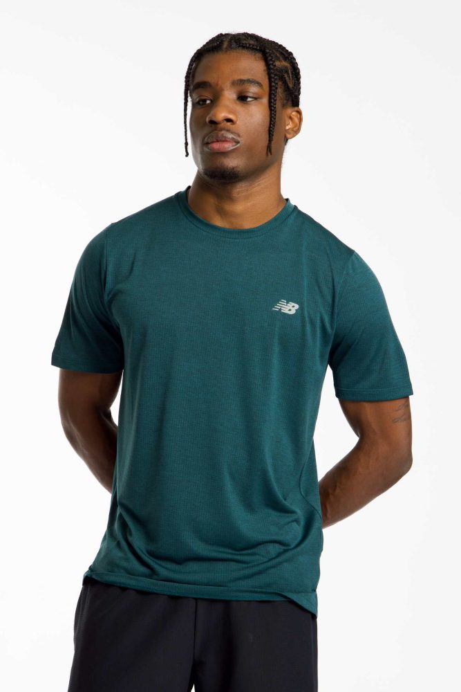 New Balance New Balance NB Athletics Run T-Shirt Herren, grün, Grösse: M Regular Fit Herren, grün, Grösse: M