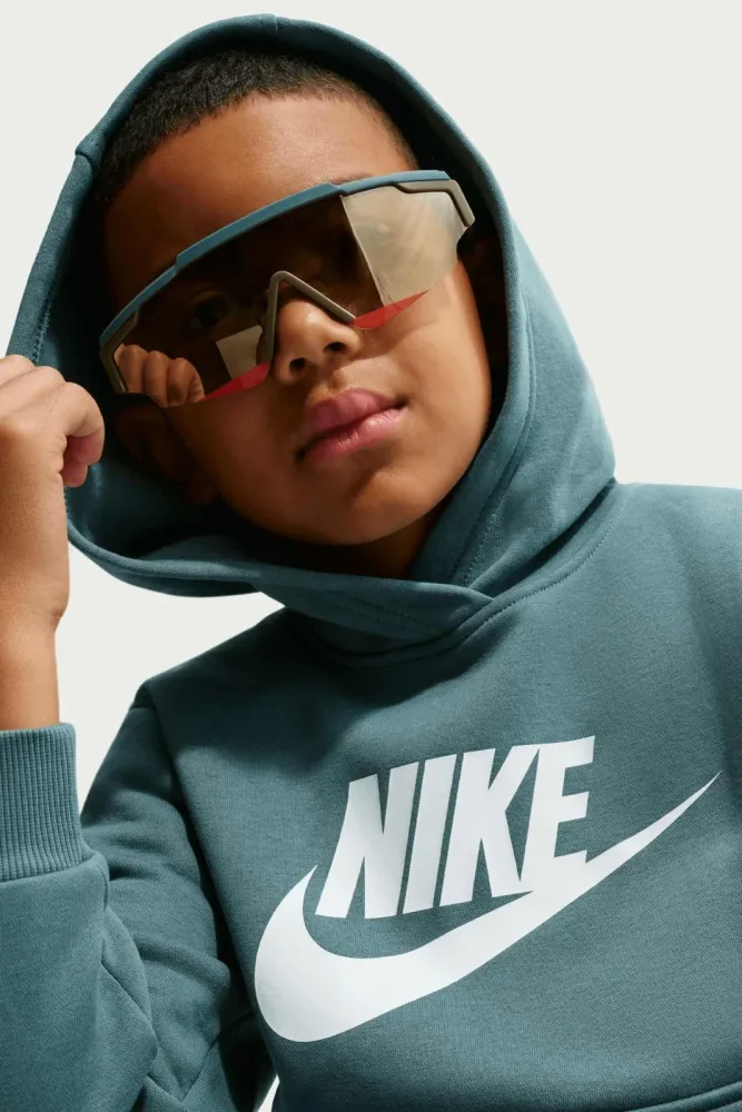 NIKE Kinder Hoodie Sportswear Club FLC dunkelblau | 158-170