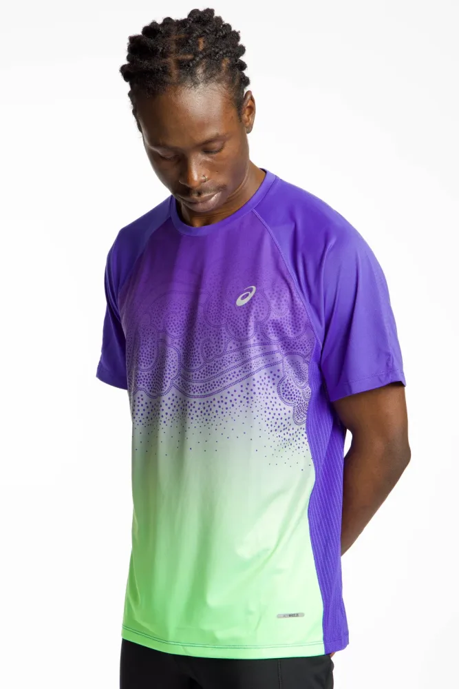 ASICS Herren Laufshirt Road Fade grün | M
