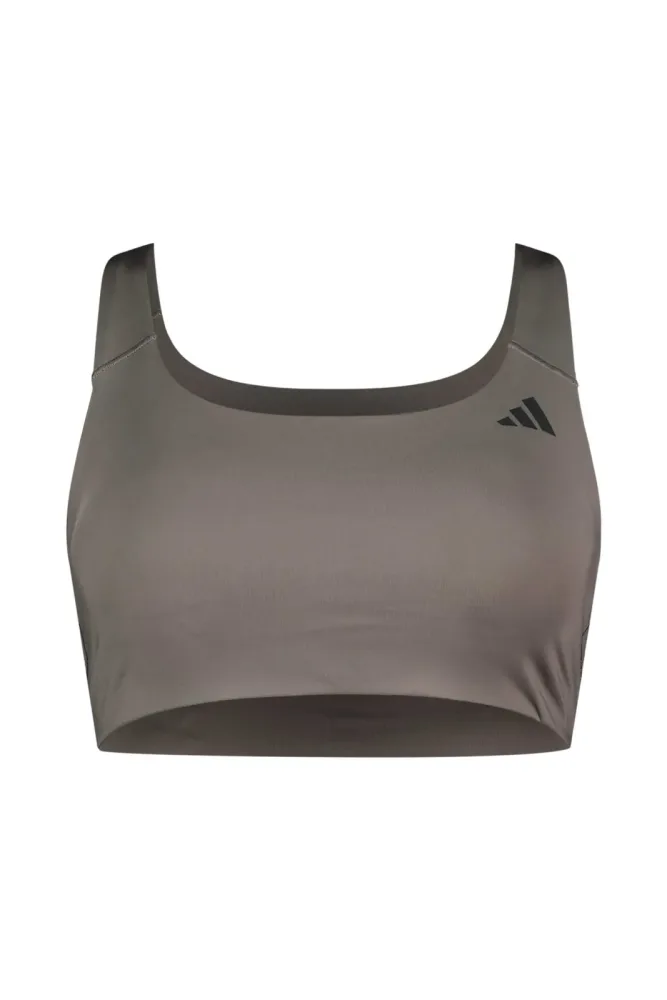 adidas Optime Workout Medium Damen Sport-BH Braun, Damen, Größe: L