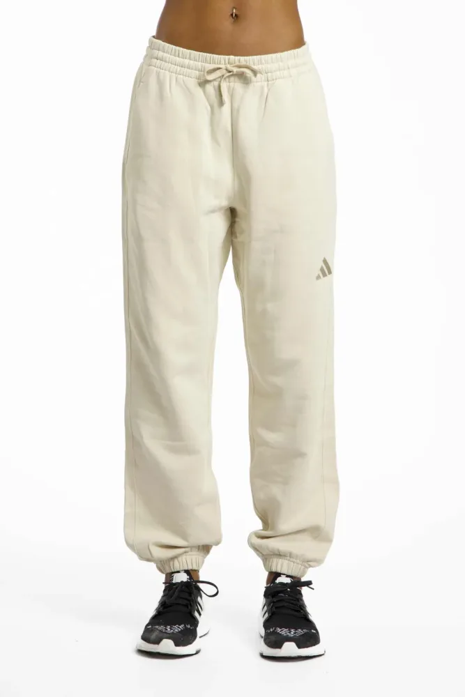 adidas ALL SZN French Terry Loose Damen Trainerhose Beige, Damen, Größe: S