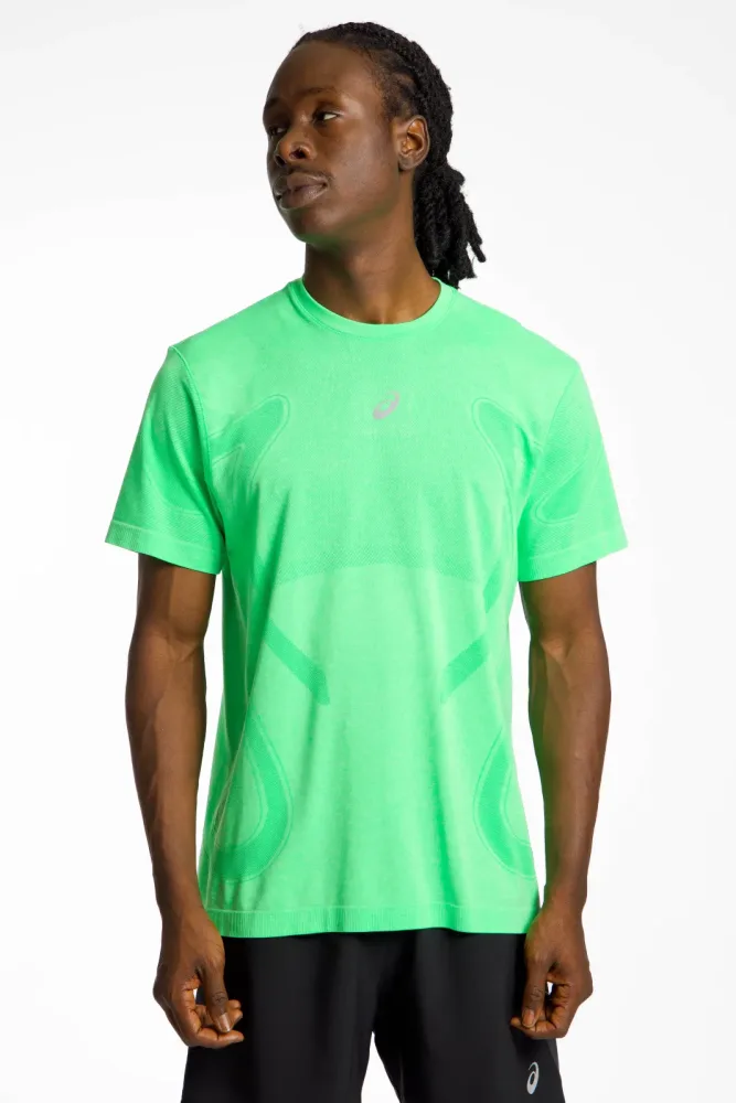 ASICS Herren Laufshirt Road Seamless grün | M