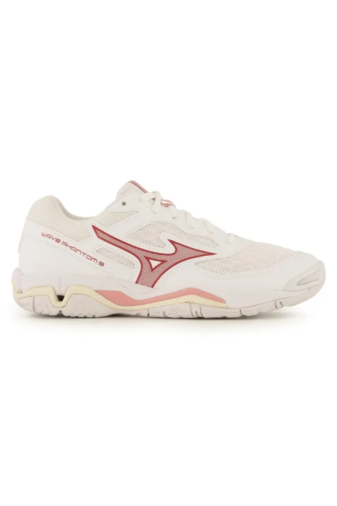 Mizuno Wave Phantom 3 Damen Hallenschuh Weiss, Damen, Größe: 8