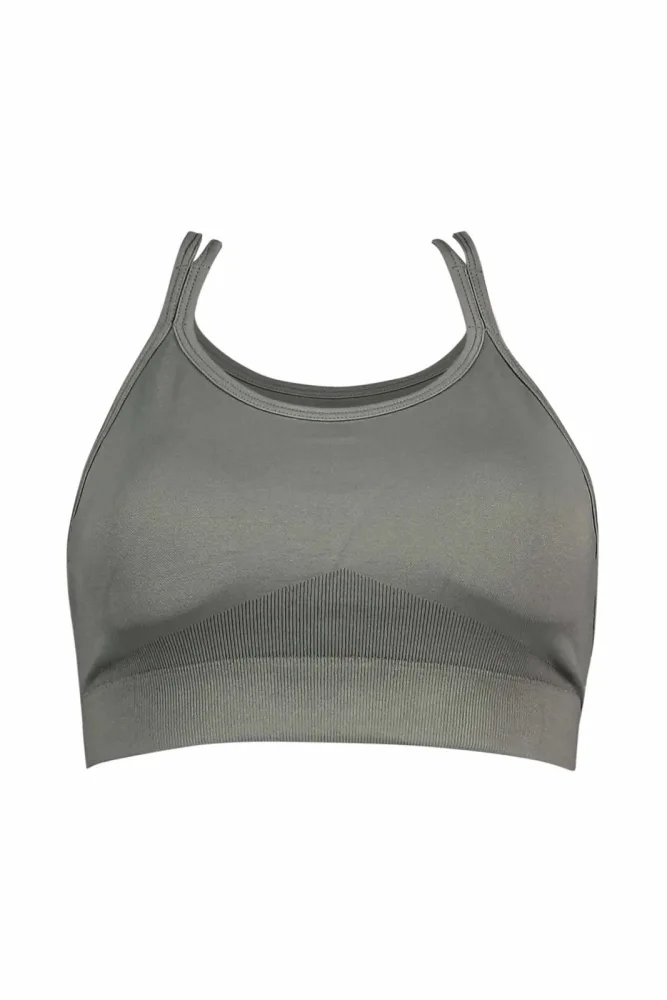 POWERZONE Seamless Light Damen Sport-BH Grau, Damen, Größe: S