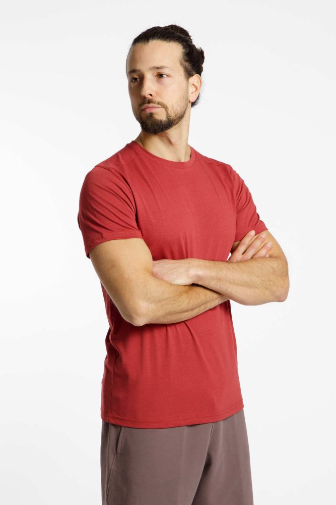 POWERZONE Herren T-Shirt Rot, Herren, Größe: M