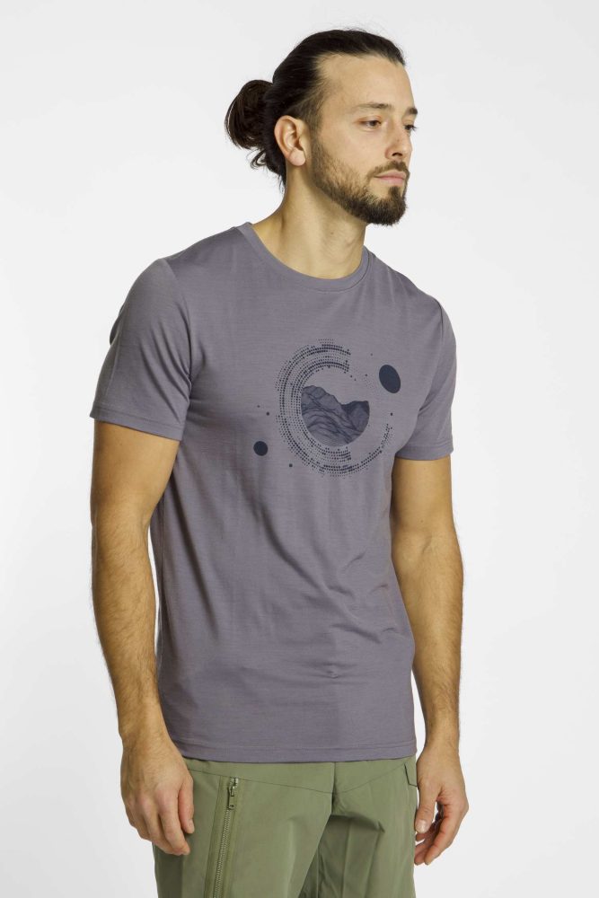 46 NORD Merino Herren T-Shirt Lila, Herren, Größe: L