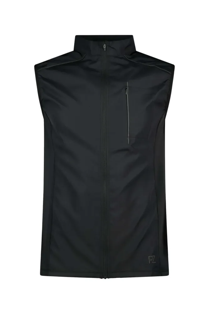 POWERZONE Running Herren Gilet Schwarz, Herren, Größe: M