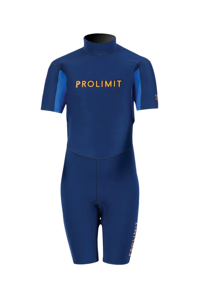 PROLIMIT Grommet Shorty 2/2 mm V-Zip Kinder Neoprenanzug Blau, , Größe: 140