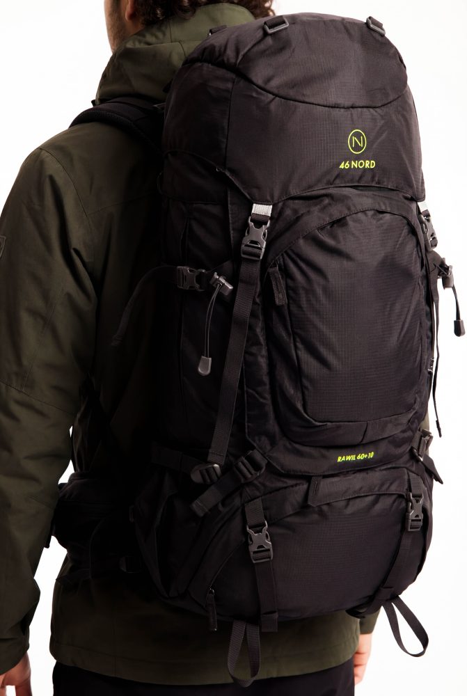 46 NORD Rawil 60+10 L Wanderrucksack Grau, Herren, Größe: 0