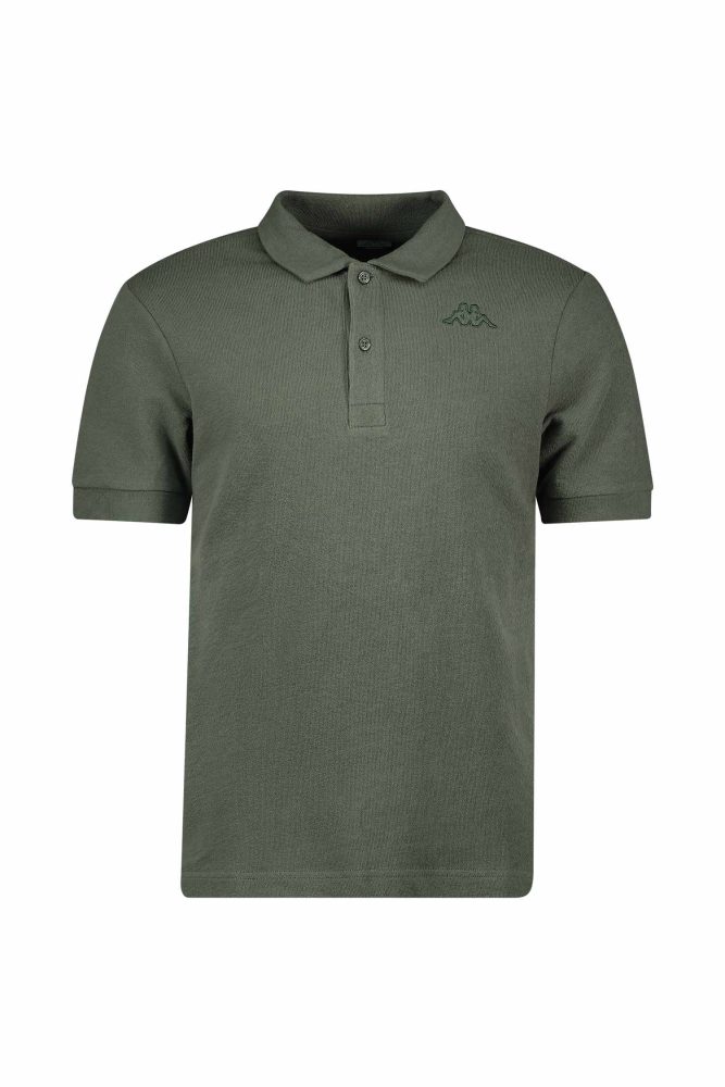Kappa Izzy Jacquard Herren Poloshirt Grün, Herren, Größe: M