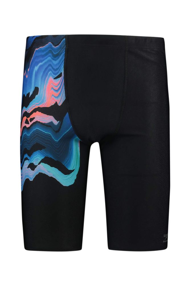 speedo Club Training Placement Printed Jammer Herren Badehose Schwarz, Herren, Größe: 48