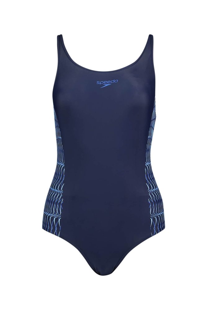 speedo Placement Medalist Damen Badeanzug Blau, Damen, Größe: 38