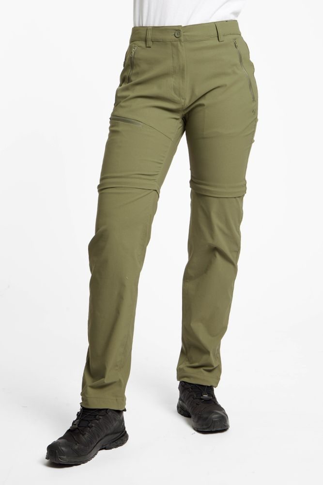 Craghoppers NosiLife Anti-Insect Pro II Zip-Off Kurzgrösse Damen Wanderhose Grün, Damen, Größe: 38K