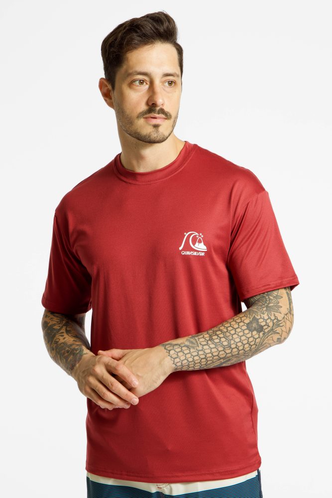 Quiksilver DNA Surf 50+ Herren Lycra Shirt Rot, Herren, Größe: L