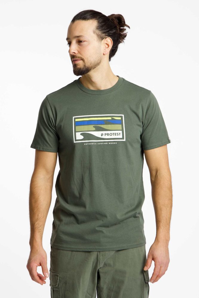 PROTEST PRTHanwell Herren T-Shirt Grün, Herren, Größe: L