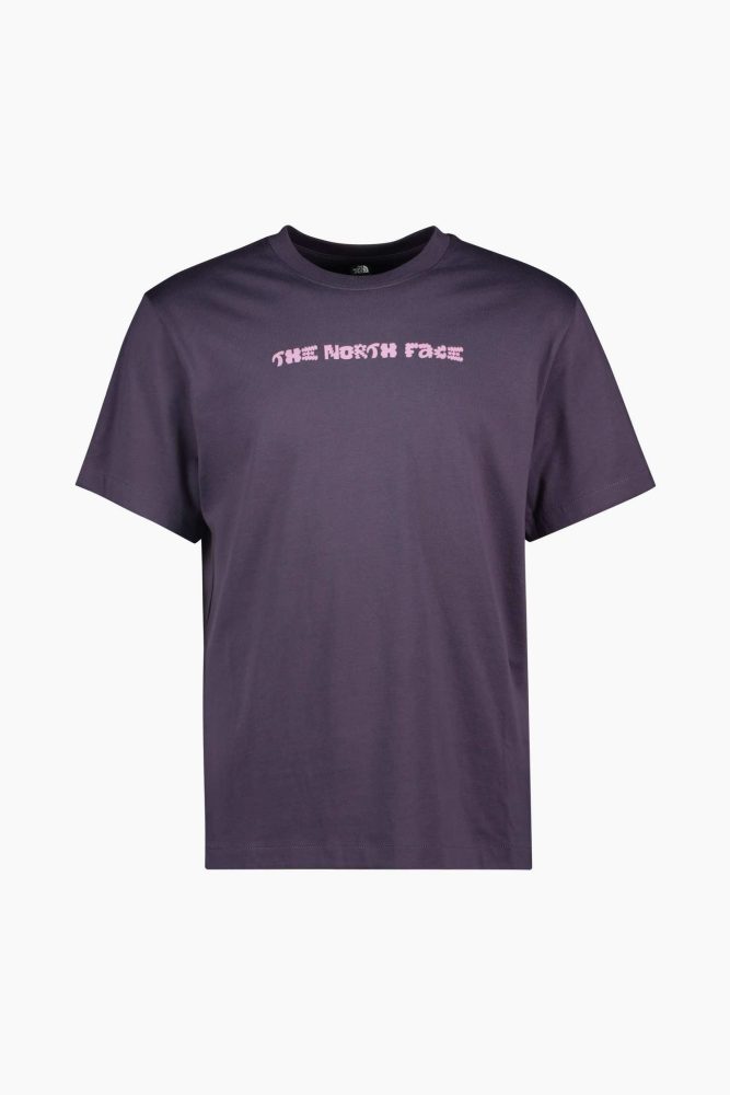 The North Face Logo Twist Relaxed Graphic Herren T-Shirt Lila, Herren, Größe: M