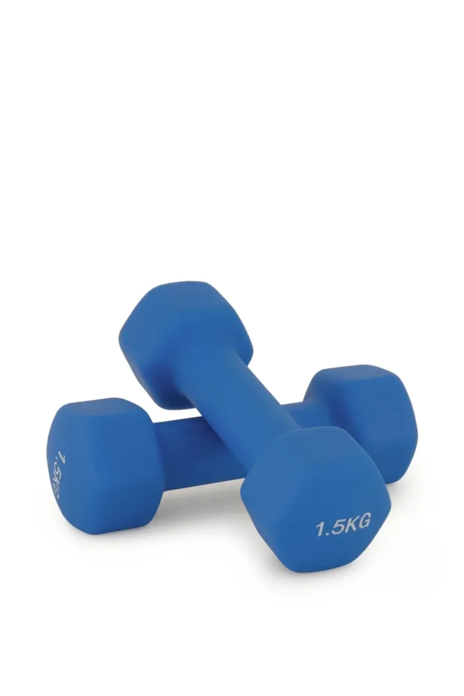 POWERZONE Hexagonal Neoprene 2 x 1.5 kg Hantel Set Blau, Herren, Größe: 0