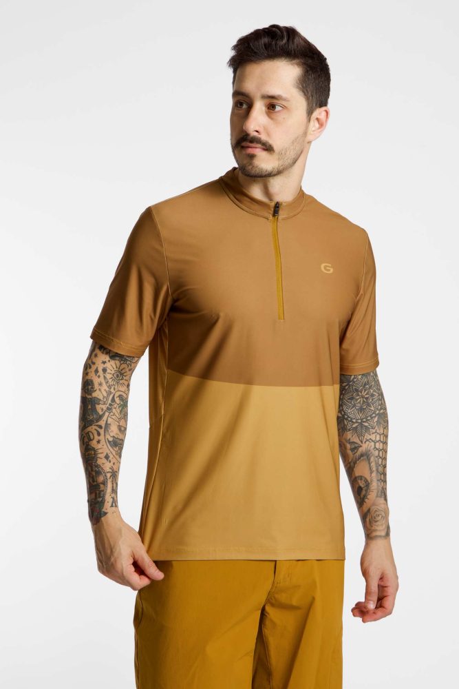 Gonso Adventure Half-Zip Herren Biketrikot Beige, Herren, Größe: M
