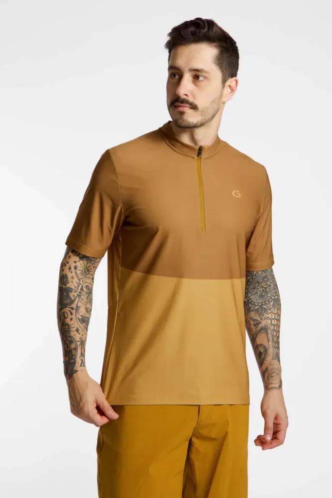 Gonso Adventure Half-Zip Herren Biketrikot Beige, Herren, Größe: L