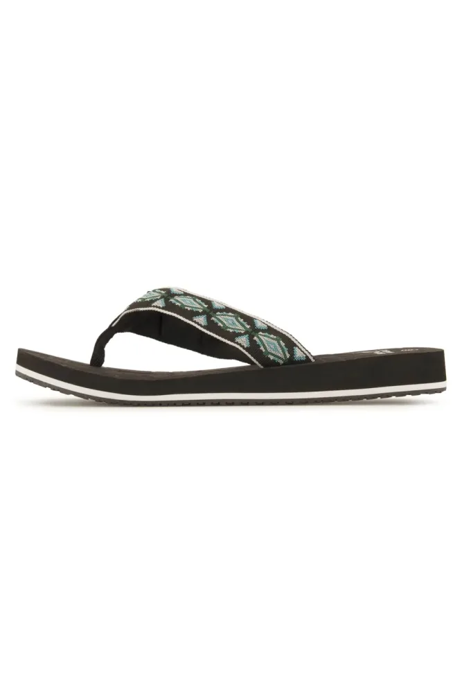 BEACH MOUNTAIN Ethno 3.0 Damen Flip Flop Schwarz, Damen, Größe: 40