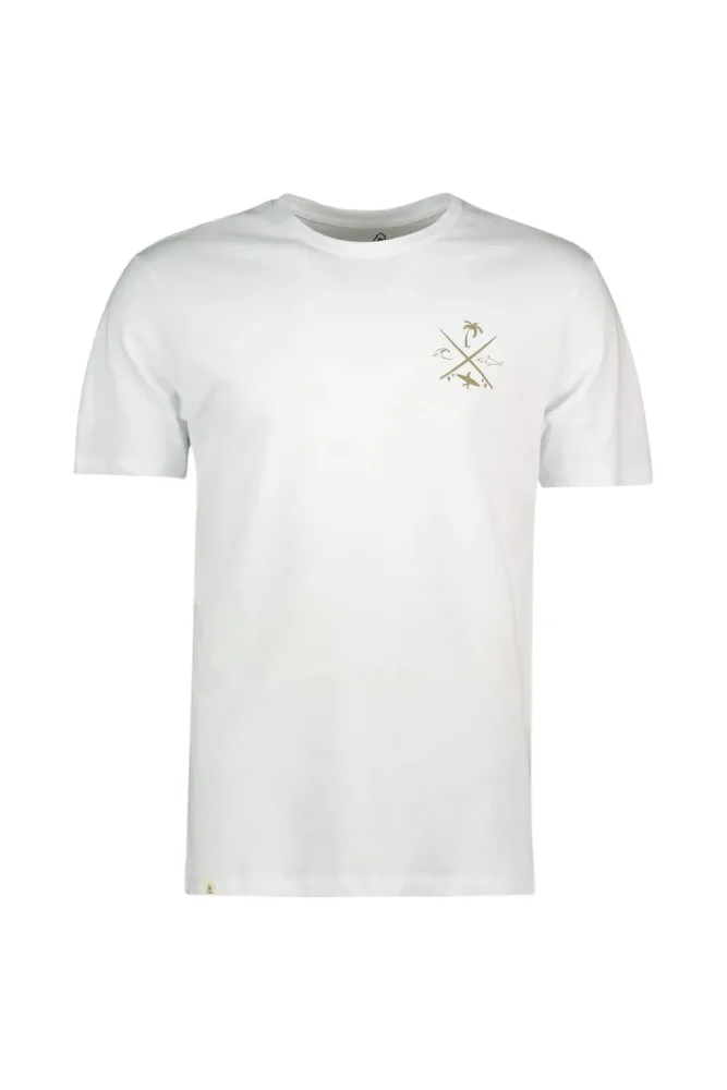 BEACH MOUNTAIN Herren T-Shirt Weiss, Herren, Größe: XL