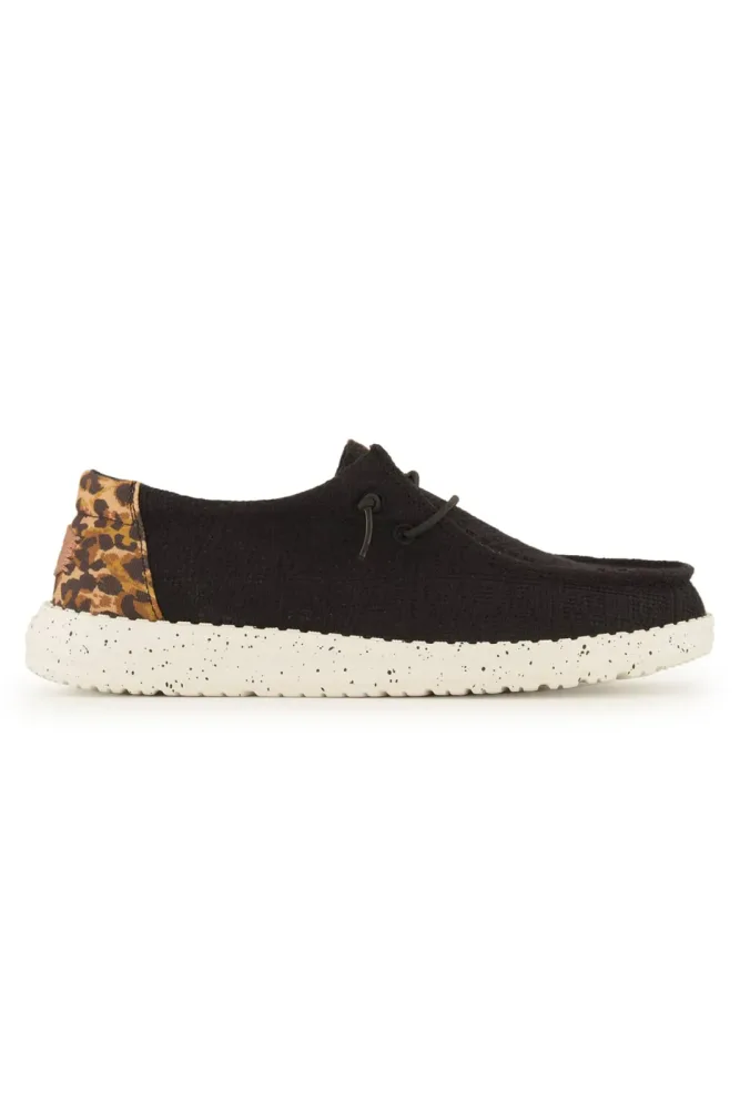 HEY DUDE Wendy Wildcat Damen Sneaker Schwarz, Damen, Größe: 37