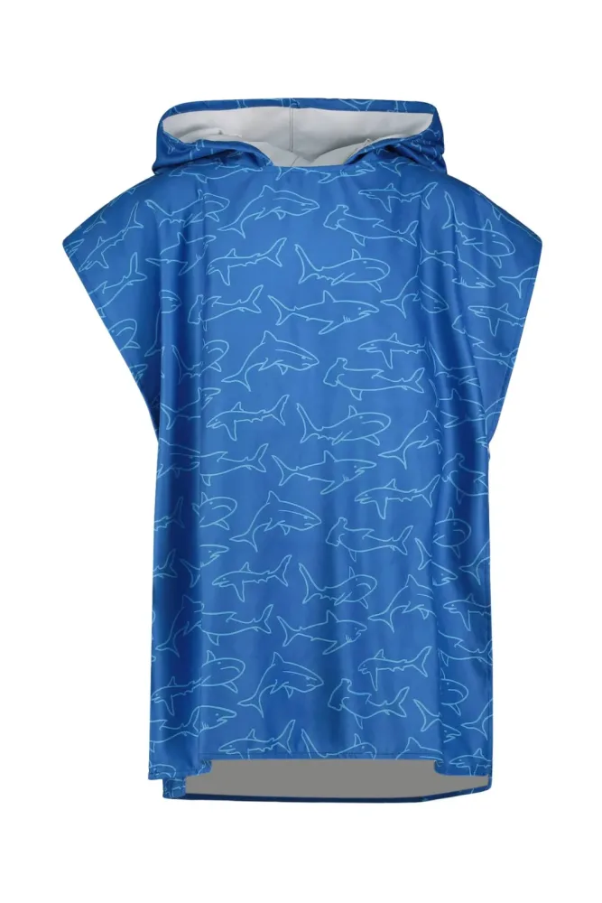 BEACH MOUNTAIN Kinder Poncho Blau, , Größe: ONE SIZE