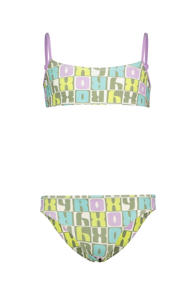 Roxy Letter Up Bralette Mädchen Bikini Grün, , Größe: 128