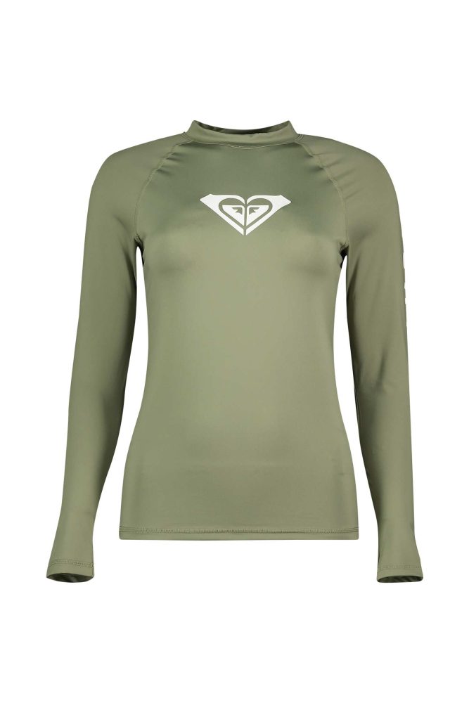 Roxy Whole Hearted 50+ Damen Lycra Shirt Grün, Damen, Größe: L