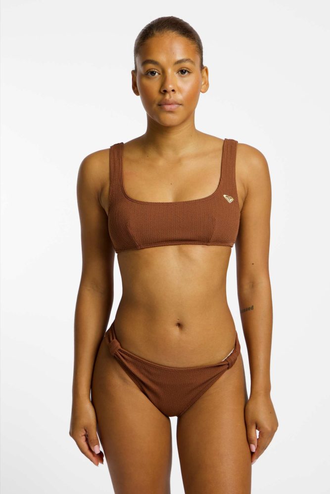 Roxy Sunshine Bralette A-C Cup Damen Bikini Braun, Damen, Größe: XL