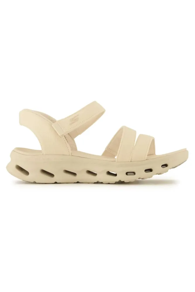 Skechers Slip-ins: Go Walk Glide-Step 2.0 - Ella Damen Sandale Beige, Damen, Größe: 39