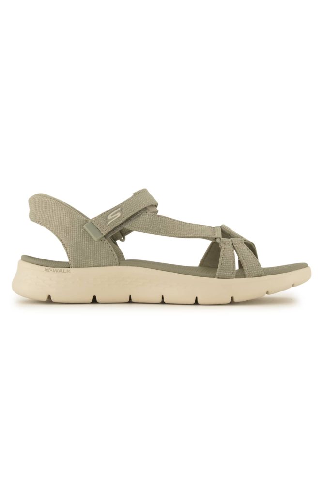 Skechers Slip-ins: Go Walk Flex - Illuminate Damen Sandale Grün, Damen, Größe: 41