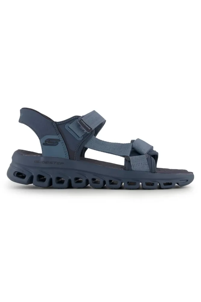 Skechers Slip Ins Glide Step Triangle Hardware Sandal Blau, Herren, Größe: 43