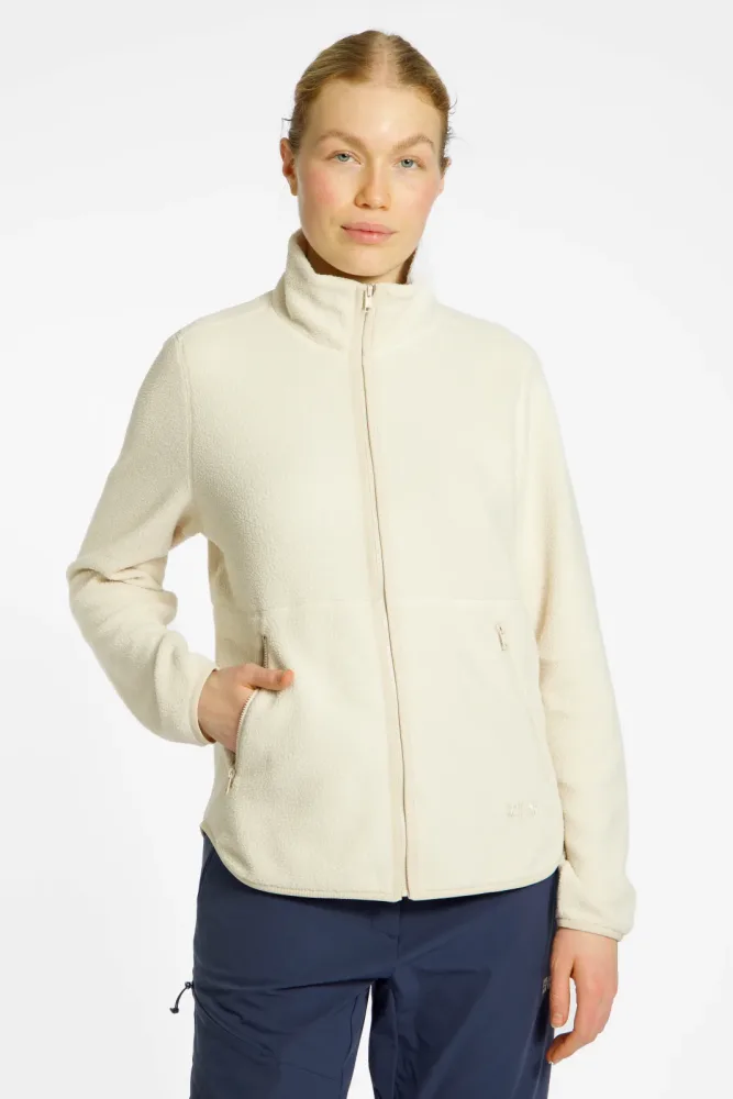 Jack Wolfskin Lite Curl Damen Midlayer Weiss, Damen, Größe: XL