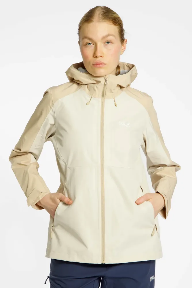 Jack Wolfskin Wildbound 2L Damen Outdoorjacke Beige, Damen, Größe: S