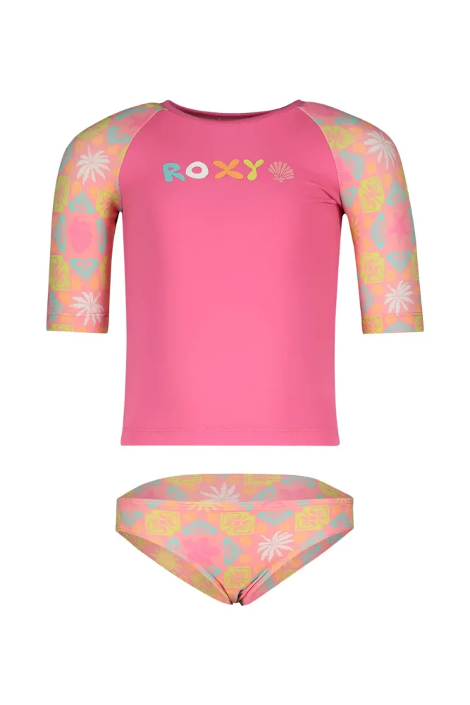 Roxy Check 50+ Kleinkind Lycra Shirt + Badeslip Rosa, , Größe: 104