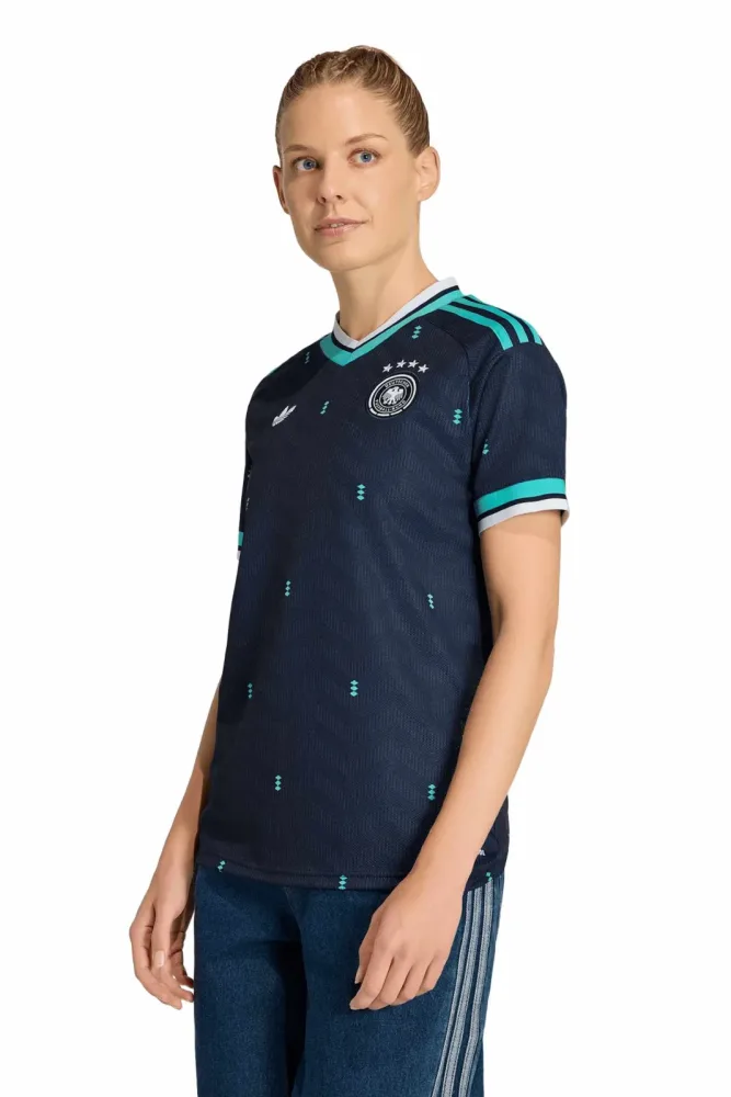 adidas Deutschland Away Replica Damen Fussballtrikot WM 2026 Blau, Damen, Größe: S