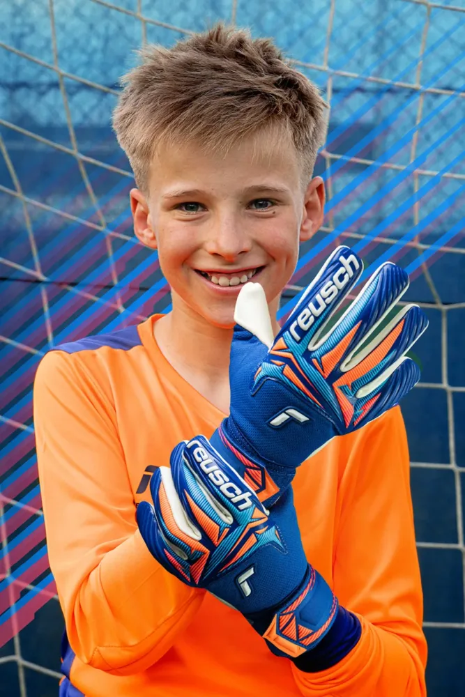 Reusch Attrakt Gold X NC Kinder Torwarthandschuh Blau, , Größe: 5