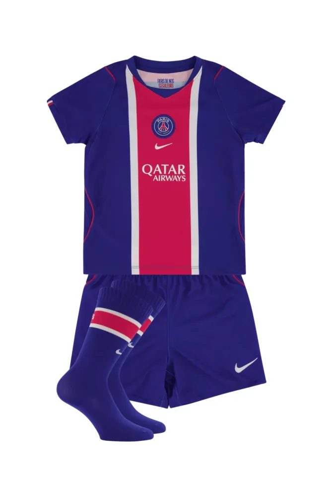 Nike Paris St.Germin Home Replica Mini Kinder Fussballset 26/27 Blau, , Größe: 116