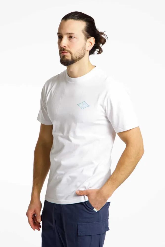 Quiksilver Retro Dreamin Back Print Herren T-Shirt Weiss, Herren, Größe: M