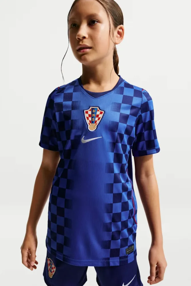 Nike Kroatien Away Replica Kinder Fussballtrikot WM 2026 Blau, , Größe: 164